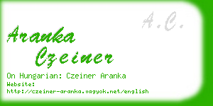 aranka czeiner business card